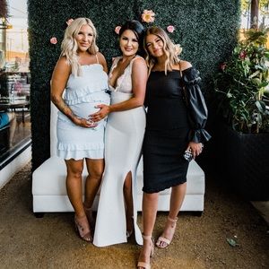 White Bandage and Lace Formal Maxi Dress